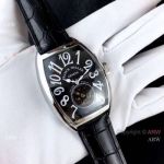 New Replica Franck Muller Aeternitasi Watch SS Black Tourbillon Face
